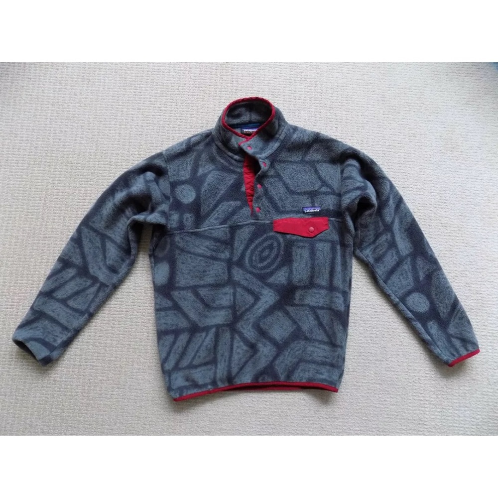 MENS SMALL PATAGONIA SYNCHILLA SNAP-T PULLOVER FLEECE JACKET SWEATER